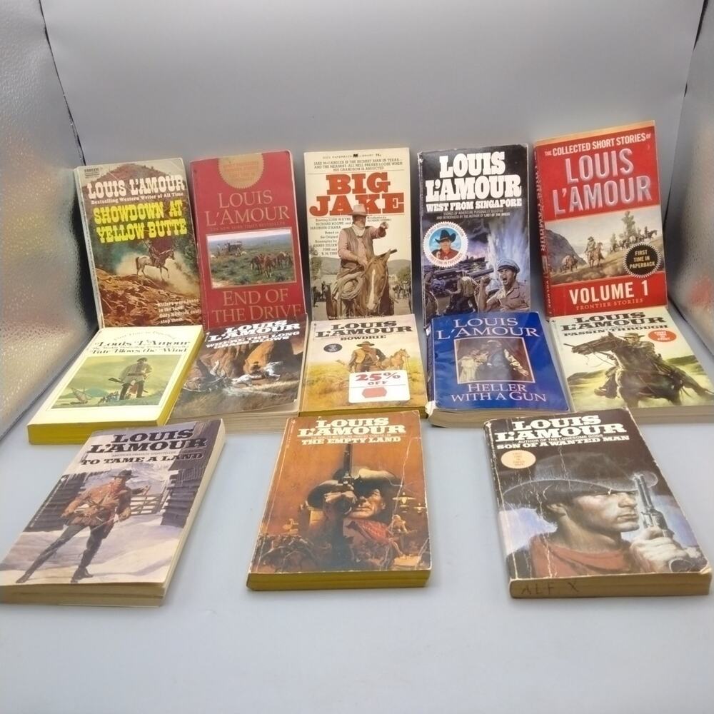 Louis L'Amour Western Book Lot Of 13 Paperback Novels Wild West Cowboy (A)